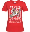 Женская футболка Luffy wanted Красный фото