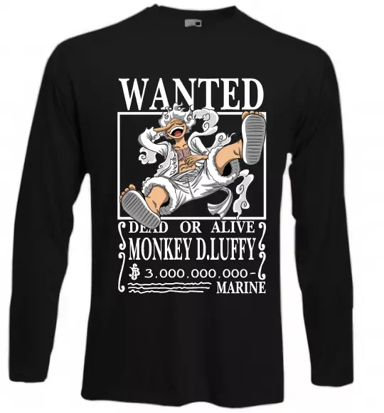Лонгслив Luffy wanted Черный фото