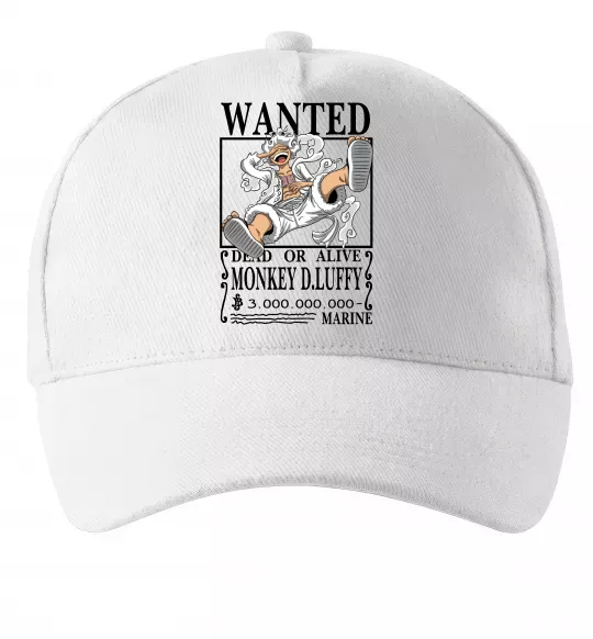 Кепка Luffy wanted Белый фото