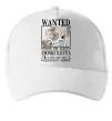 Кепка Luffy wanted Белый фото