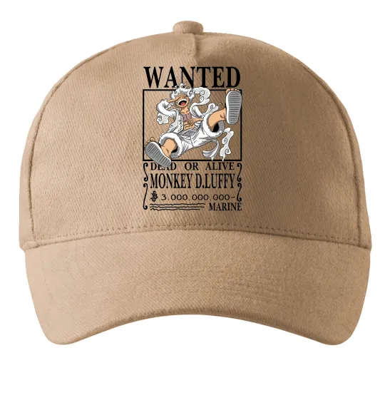 Кепка Luffy wanted Песочный фото