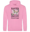Чоловіча толстовка (худі) Luffy wanted Рожевий фото