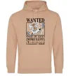 Мужская толстовка (худи) Luffy wanted Песочный фото