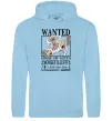 Чоловіча толстовка (худі) Luffy wanted Блакитний фото