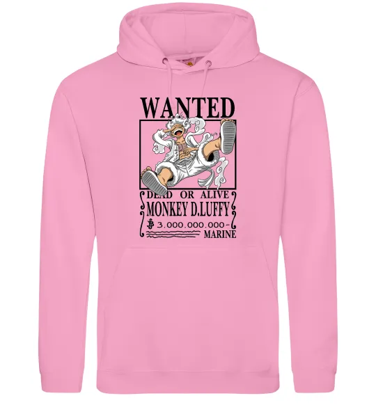 Женская толстовка (худи) Luffy wanted Розовый фото
