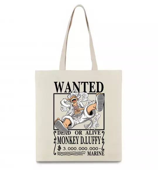 Эко-сумка Luffy wanted Бежевый фото