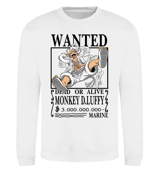 Свитшот Luffy wanted Белый фото