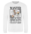 Свитшот Luffy wanted Белый фото