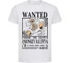 Дитяча футболка Luffy wanted Білий фото