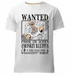 Чоловіча преміум футболка Luffy wanted Білий фото