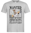 Мужская футболка Luffy wanted Серый фото