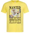 Мужская футболка Luffy wanted Лимонный фото