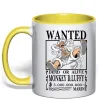 Чашка с цветной ручкой Luffy wanted Лимонный фото