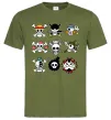 Мужская футболка One piece мітки Оливковый Мужская футболка One piece мітки Оливковый фото