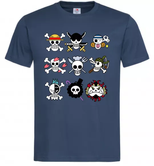 Мужская футболка One piece мітки Темно-синий фото