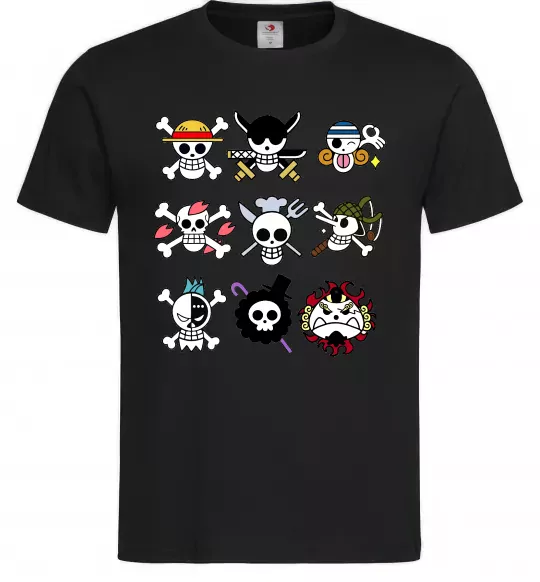 Мужская футболка One piece мітки Черный фото