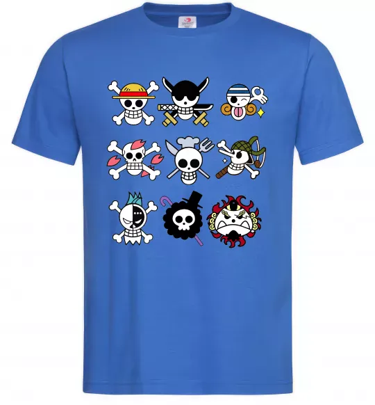 Мужская футболка One piece мітки Ярко-синий фото