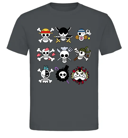 Мужская футболка One piece мітки Графит фото