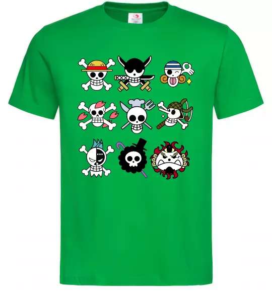 Мужская футболка One piece мітки Зеленый фото