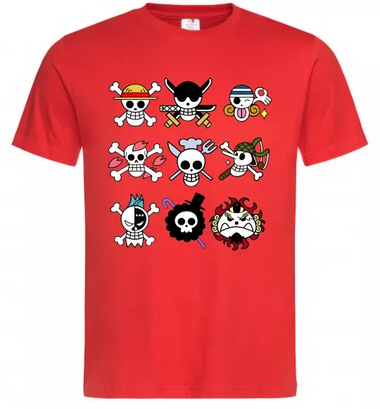 Мужская футболка One piece мітки Красный фото