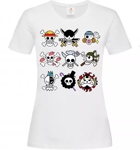 Женская футболка One piece мітки Белый фото