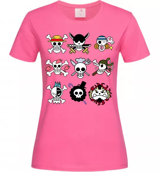 Женская футболка One piece мітки Ярко-розовый фото