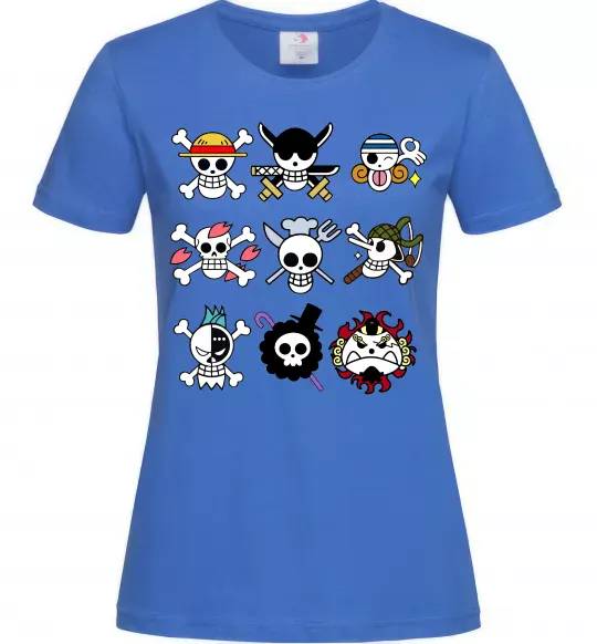 Женская футболка One piece мітки Ярко-синий фото