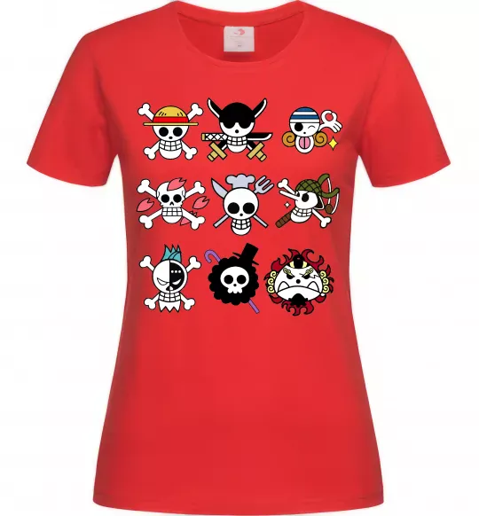 Женская футболка One piece мітки Красный фото