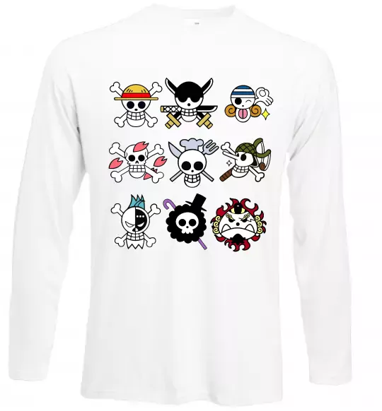 Лонгслив One piece мітки Белый фото