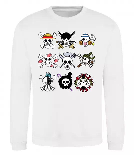 Свитшот One piece мітки Белый фото