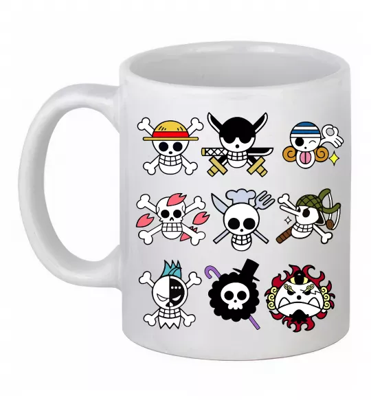 Чашка керамічна One piece мітки Білий фото