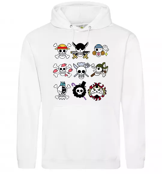 Женская толстовка (худи) One piece мітки Белый фото