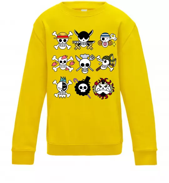 Дитячий світшот One piece мітки Сонячно жовтий фото