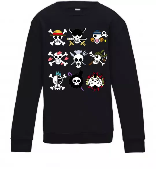 Дитячий світшот One piece мітки Чорний фото