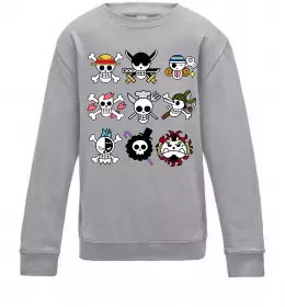 Детский Свитшот One piece мітки Серый меланж фото