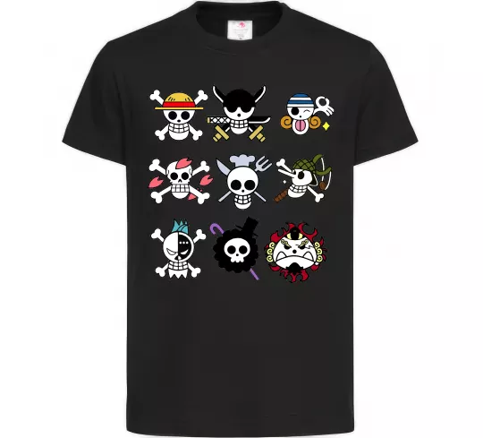 Детская футболка One piece мітки Черный фото