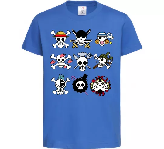 Детская футболка One piece мітки Ярко-синий фото