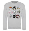 Свитшот One piece мітки Серый меланж фото