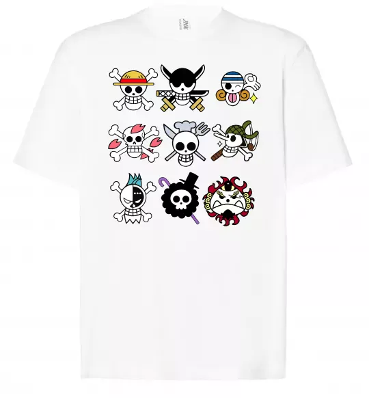 Футболка Оверсайз One piece мітки Белый фото