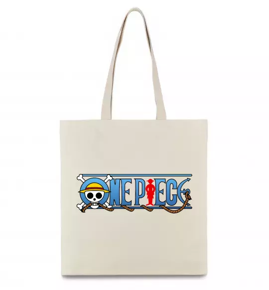 Эко-сумка One piece лого Бежевый фото