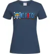 Женская футболка One piece лого Темно-синий фото