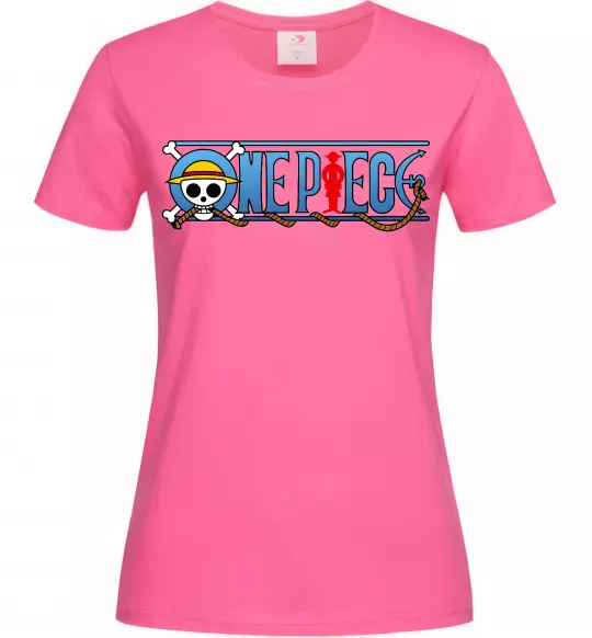 Женская футболка One piece лого Ярко-розовый фото