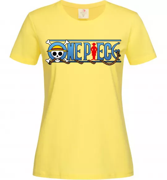 Женская футболка One piece лого Лимонный фото