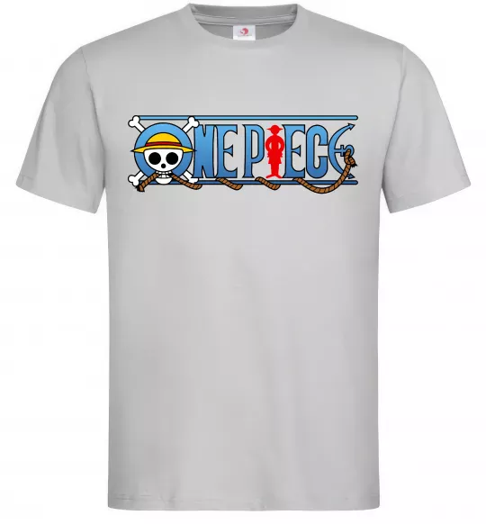 Мужская футболка One piece лого Серый фото