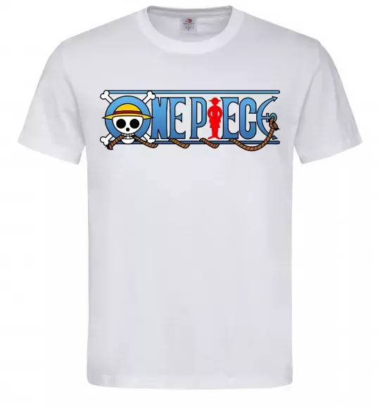 Мужская футболка One piece лого Белый фото