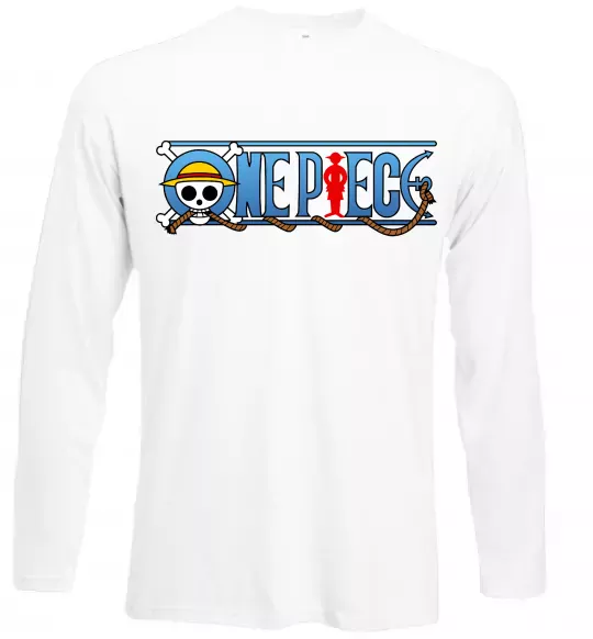 Лонгслів One piece лого Білий фото