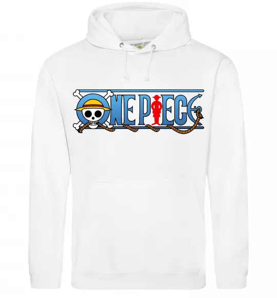 Жіноча толстовка (худі) One piece лого Білий фото