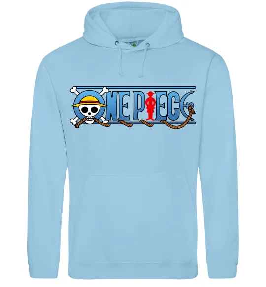 Женская толстовка (худи) One piece лого Голубой фото