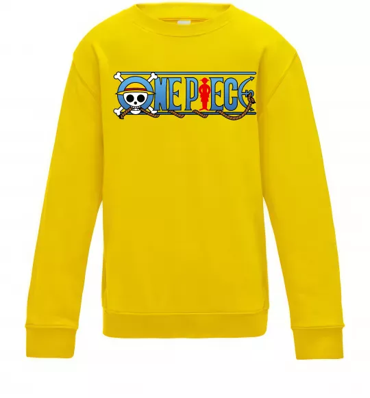 Детский Свитшот One piece лого Солнечно желтый фото