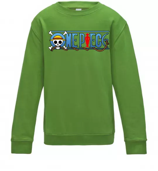 Детский Свитшот One piece лого Лаймовый фото